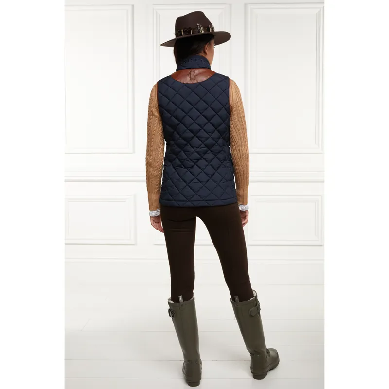 Holland Cooper Country Quilted Gilet - Ink Navy-3